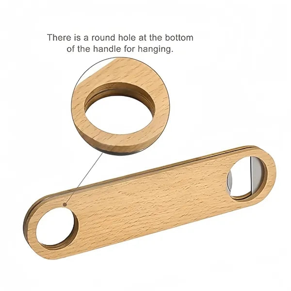 Stainless Wood Handle Bartender Beer Bottle Opener