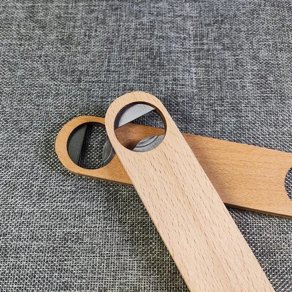 Stainless Wood Handle Bartender Beer Bottle Opener