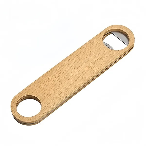 Stainless Wood Handle Bartender Beer Bottle Opener