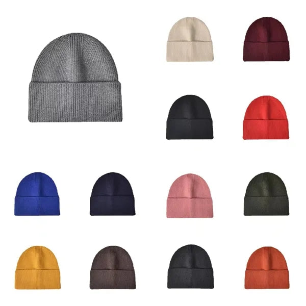 Winter Adults Thick Beanies Knitted Caps