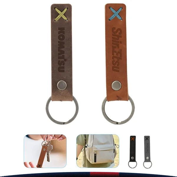 Flarivet Riveted Leather Keychain