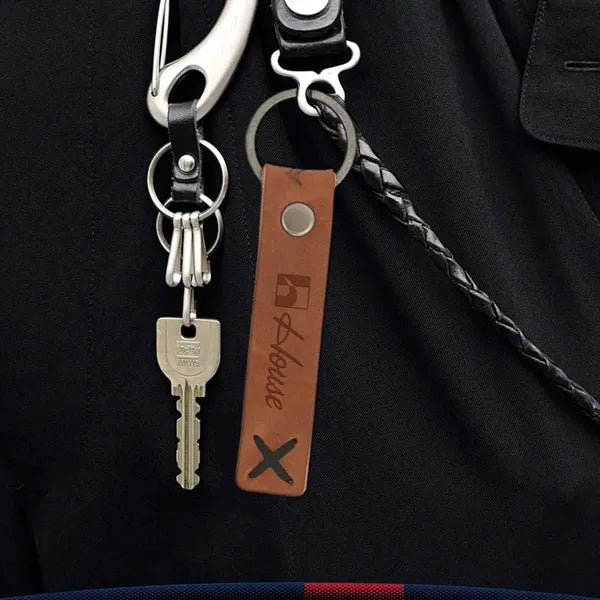 Flarivet Riveted Leather Keychain