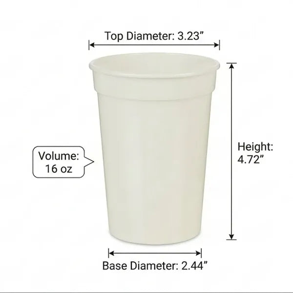 16oz Plastic Cup Glowing Stadium Party Glow Tumbler