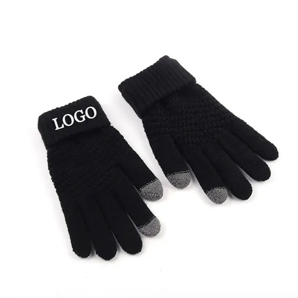 Touchscreen Fleece Knitting Gloves