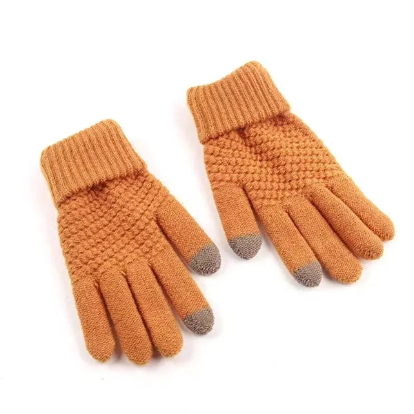 Touchscreen Fleece Knitting Gloves