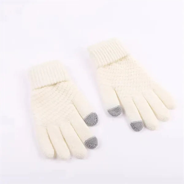 Touchscreen Fleece Knitting Gloves