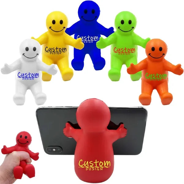 Squeezable Smile Face Phone Holders