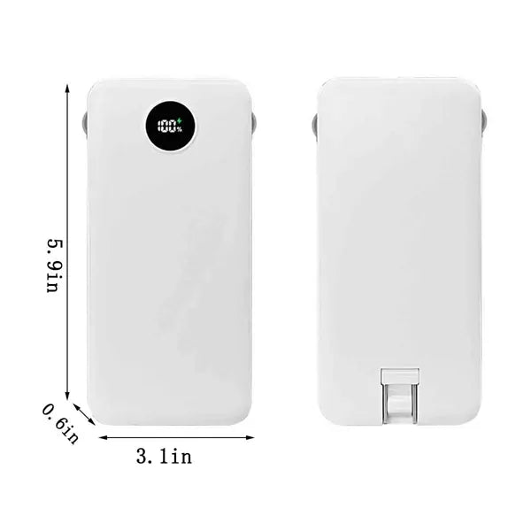 10000mAh Power Bank With Plug and Cable