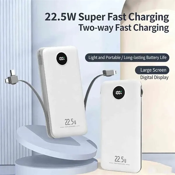 10000mAh Power Bank With Plug and Cable