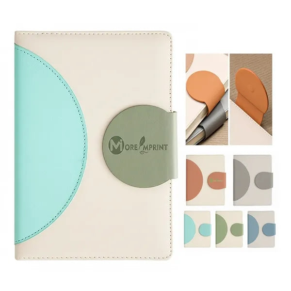 A5 Leather Magnetic Closure Notebook with 100 Sheets