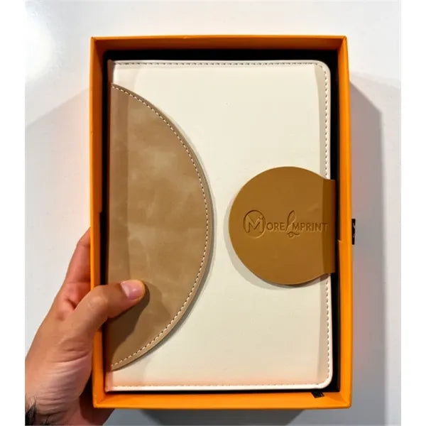 A5 Leather Magnetic Closure Notebook with 100 Sheets