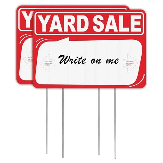 Doubleside Billboard Lawn Yard Sign With H-Stakes