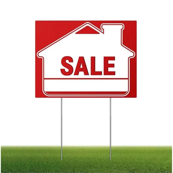 Doubleside Billboard Lawn Yard Sign With H-Stakes