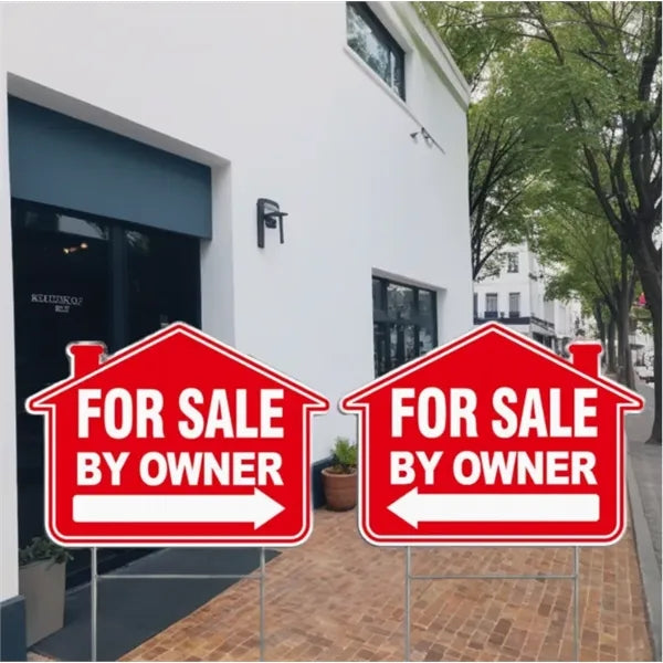 Doubleside Billboard Lawn Yard Sign With H-Stakes