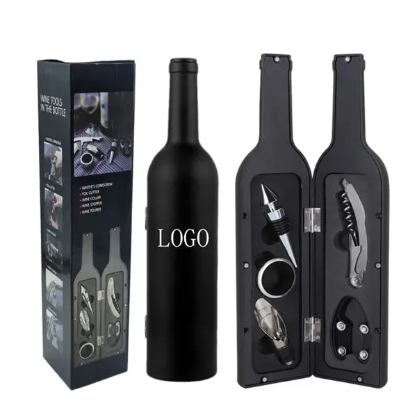 Wine Opener Stopper Set with Glasses 5 Piece Complete Kit