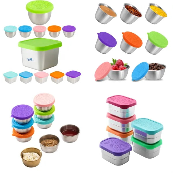 4PACK Stainless Steel Sauce Dishes Mini Individual Bowl