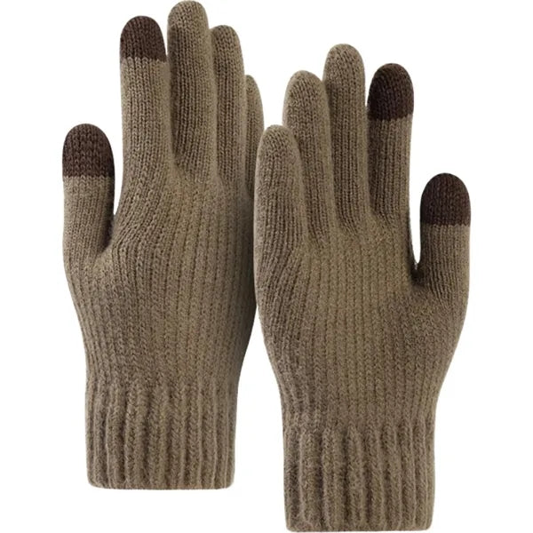 Camel Wool Warm Gloves