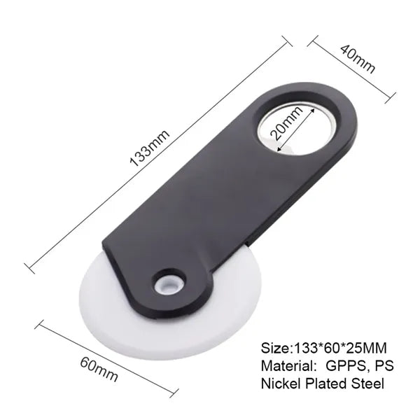 ABS Pizza Cutter With Bottle Opener