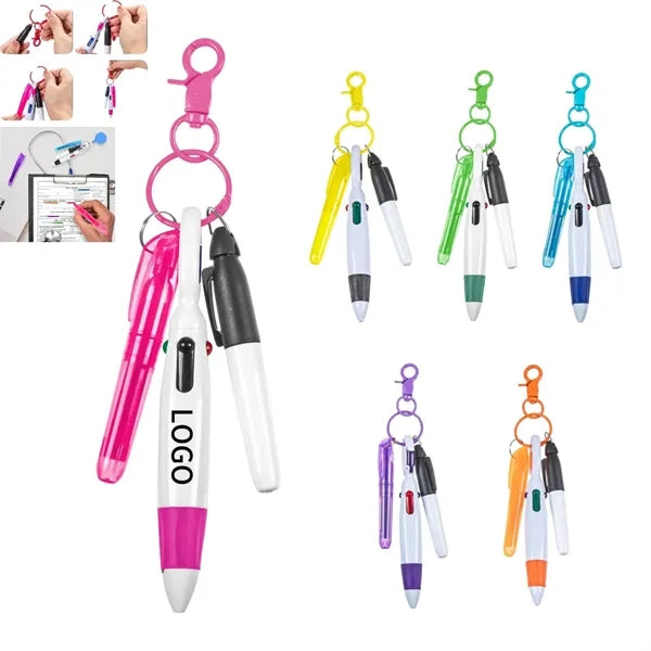 Portable Four-Color Cylindrical Marker Pen