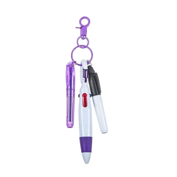 Portable Four-Color Cylindrical Marker Pen