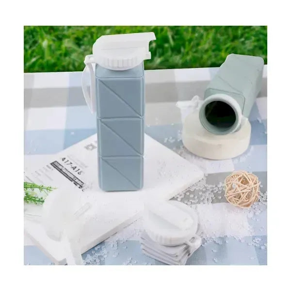 Outdoor Portable Square Silicone Foldable Water Bottle