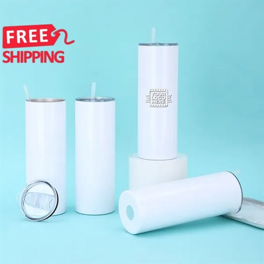 Stainless Steel Straight Skinny Travel Tumbler