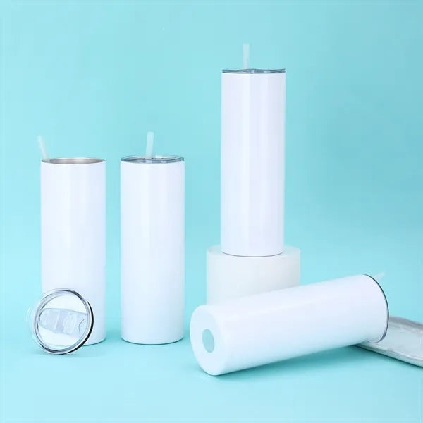 Stainless Steel Straight Skinny Travel Tumbler