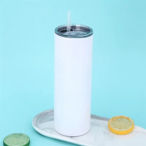 Stainless Steel Straight Skinny Travel Tumbler