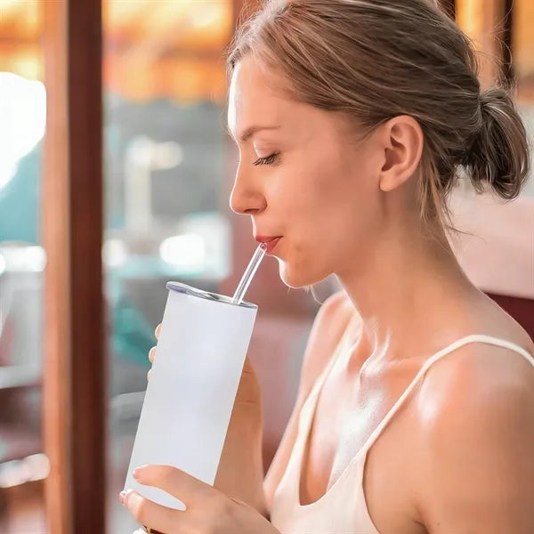 Stainless Steel Straight Skinny Travel Tumbler