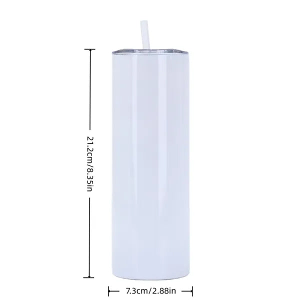 Stainless Steel Straight Skinny Travel Tumbler