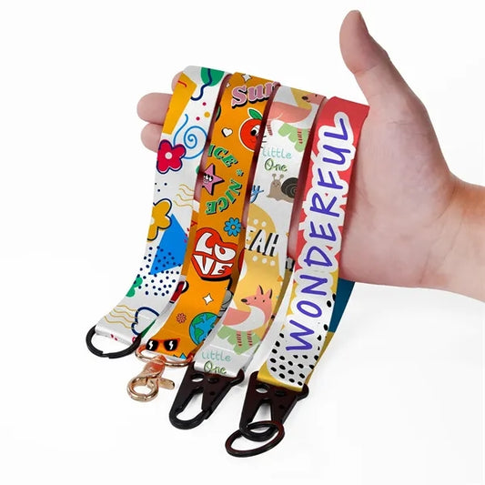 1" Custom Full Color Sublimated Wrist Lanyards