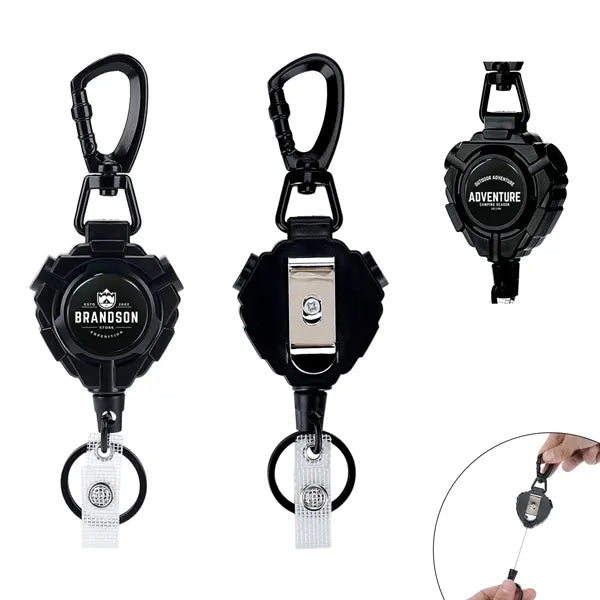 Retractable Badge Reel With Back Clip