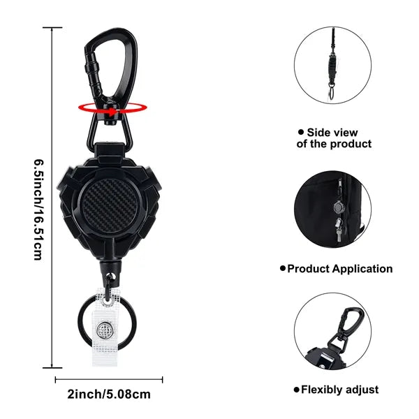 Retractable Badge Reel With Back Clip