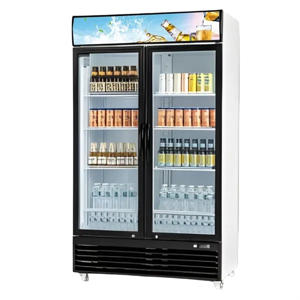 1200L 2-Door Upright Chiller Display