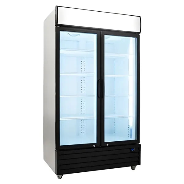 1200L 2-Door Upright Chiller Display