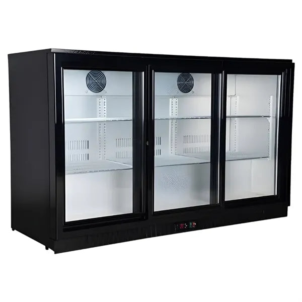 320L Back Bar Refrigerator Sliding Door