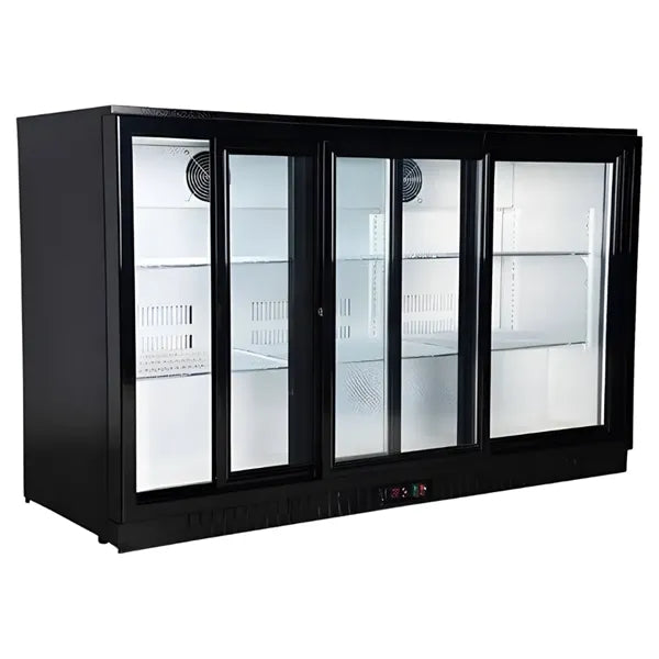 320L Back Bar Refrigerator Sliding Door