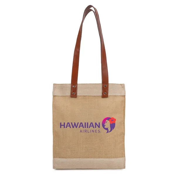 Premium Weave Golden Jute Tote