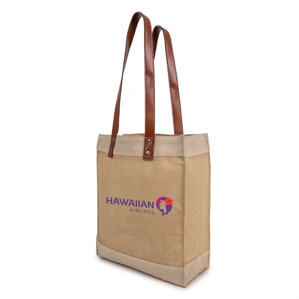 Premium Weave Golden Jute Tote
