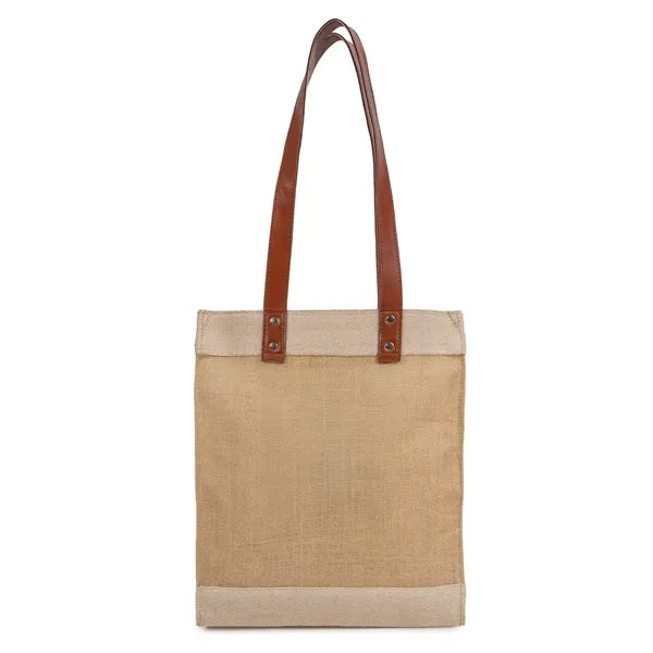 Premium Weave Golden Jute Tote