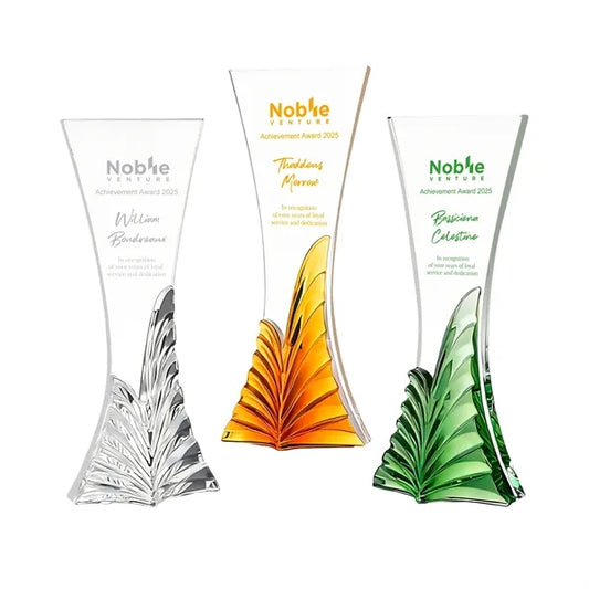 Crystal Trophy Award For Employee Recognition