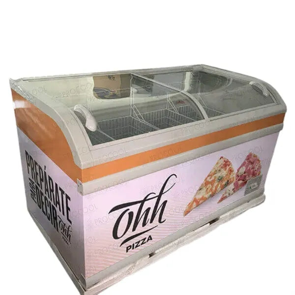 350L Glass Top Freezer