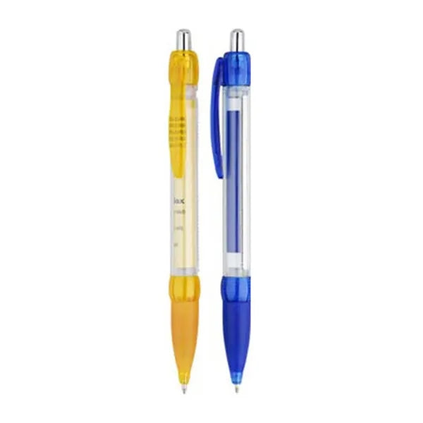 Adventising Plastic Push Ball Point Pen with Printed Paper R