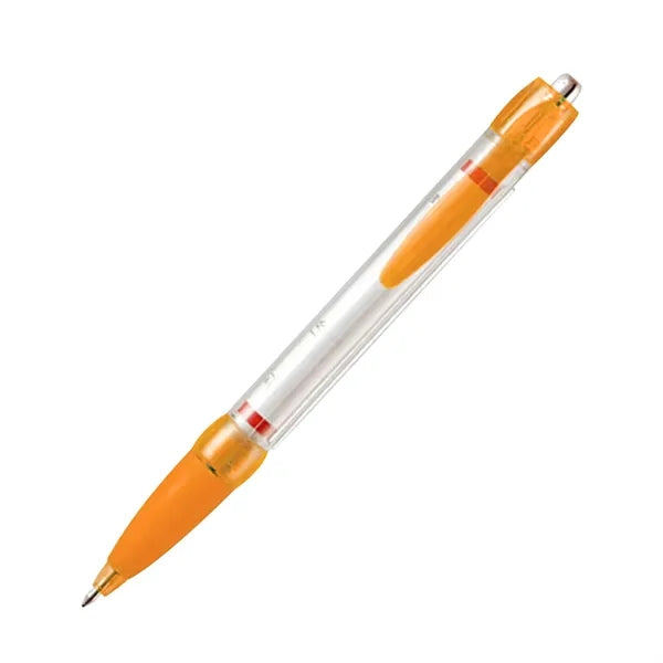 Adventising Plastic Push Ball Point Pen with Printed Paper R