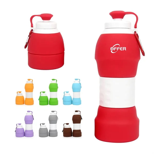 20 OZ Collapsible Silicone Water Bottle