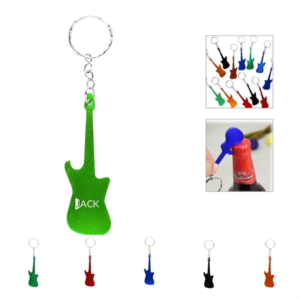 Guitar Shape Bottle Opener Keyring