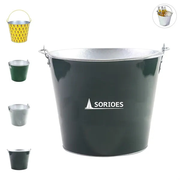 5Qt Galvanized Metal Buckets With Handle