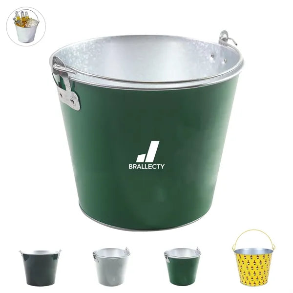 5Qt Galvanized Metal Buckets With Handle