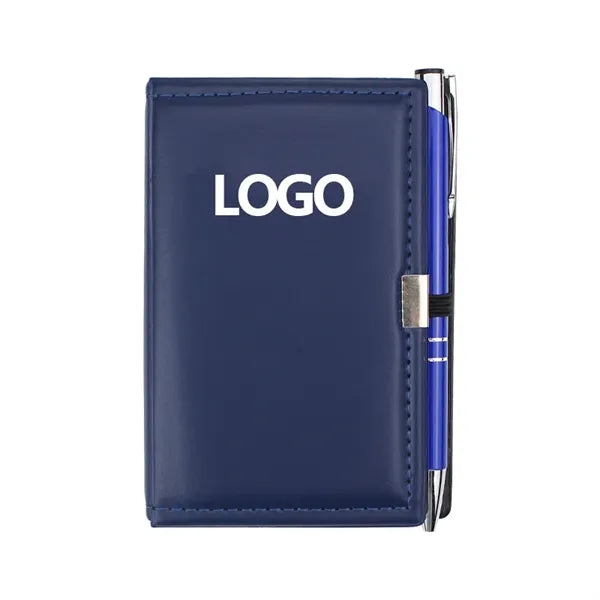 PU Leather Sticky Note Notebook with Pen
