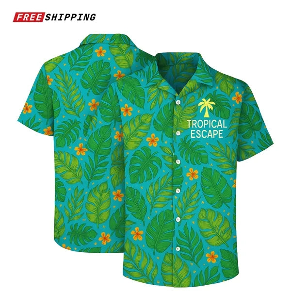 Men's Custom Hawaiian Shirt with Pocket